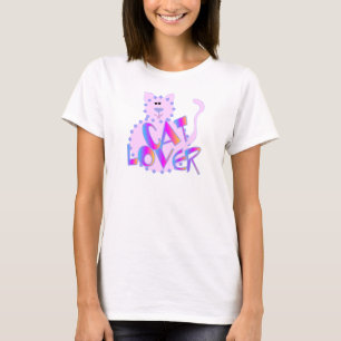 Camiseta e presentes cor-de-rosa do amante do gato
