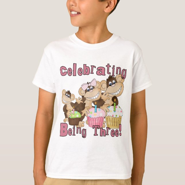 Camiseta e presentes cor-de-rosa do aniversário de (Frente)