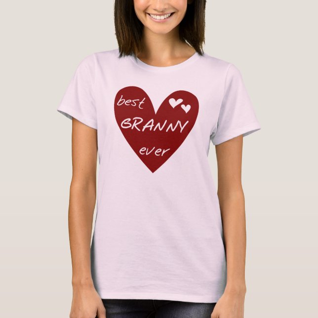 Camiseta e presentes da avó do coração vermelho o (Frente)