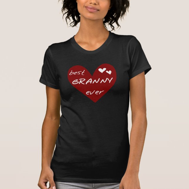 Camiseta e presentes da avó do coração vermelho o (Frente)