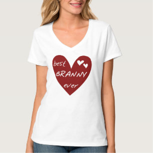 Camiseta e presentes da avó do coração vermelho o