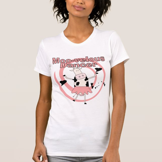 Camiseta e presentes da bailarina da vaca (Frente)