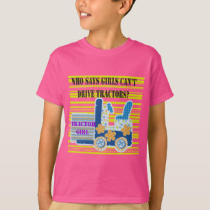 Camiseta e presentes da menina do trator