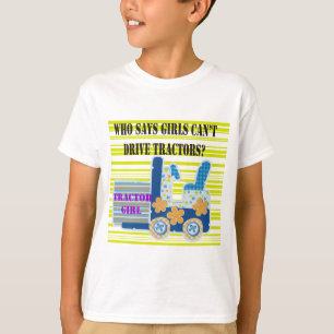 Camiseta e presentes da menina do trator