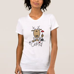 Camiseta e presentes da rena do Cupido