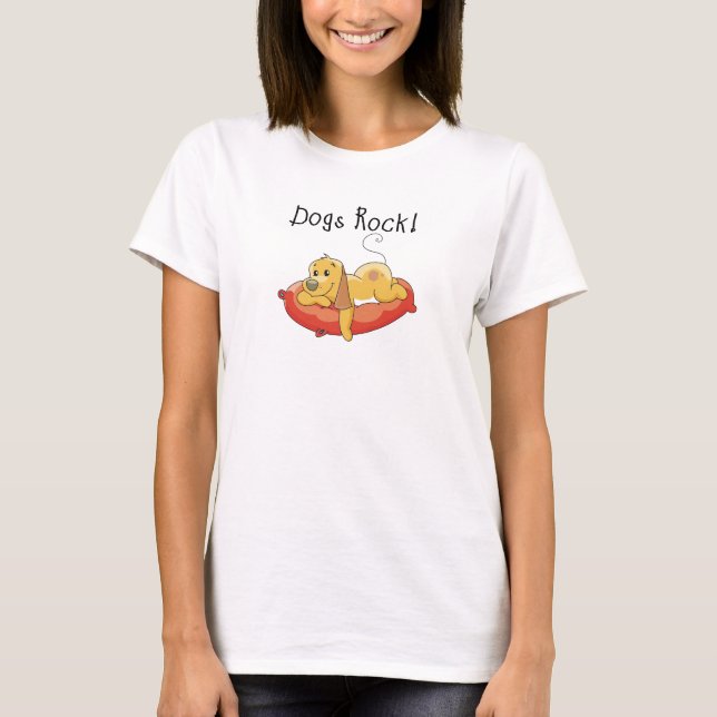 Camiseta e presentes da rocha dos cães (Frente)