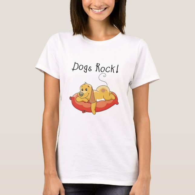 Camiseta e presentes da rocha dos cães (Frente)