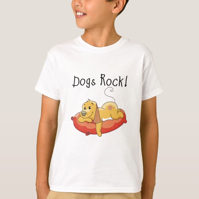 Camiseta e presentes da rocha dos cães (Frente)