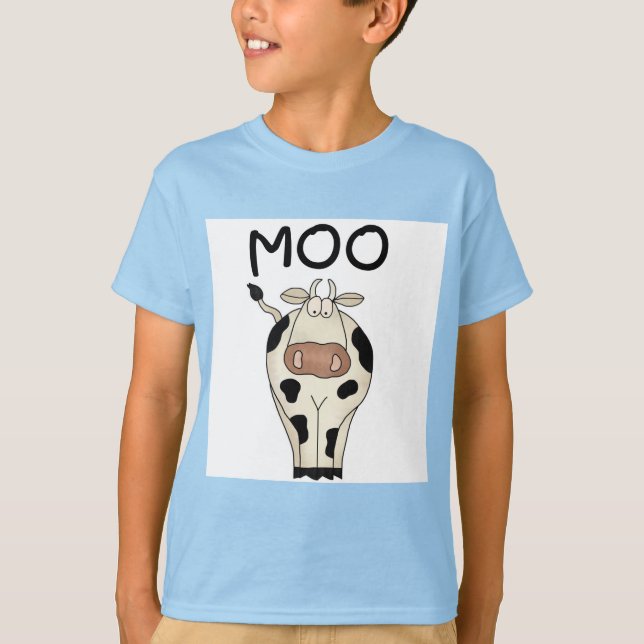Camiseta e presentes da vaca do MOO (Frente)
