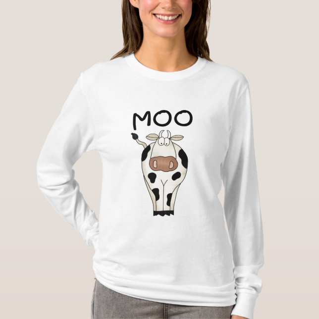 Camiseta e presentes da vaca do MOO (Frente)