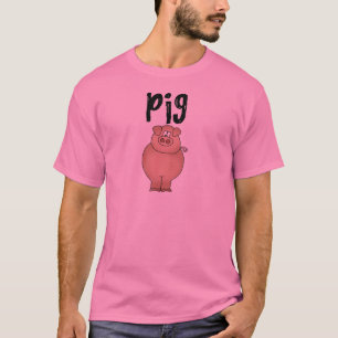 Camiseta e presentes do animal de fazenda do porco