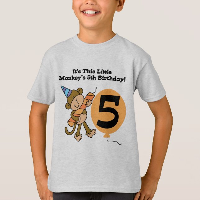 Camiseta e presentes do aniversário do macaco (Frente)