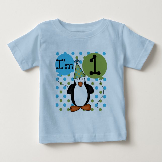 Camiseta e presentes do aniversário do pinguim (Frente)
