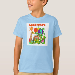 Camiseta e presentes do aniversário do safari 5os