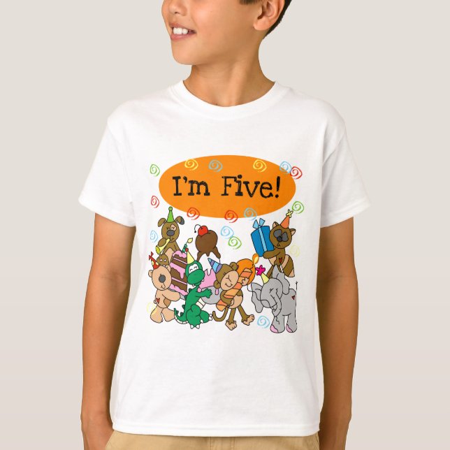 Camiseta e presentes do aniversário dos animais de (Frente)