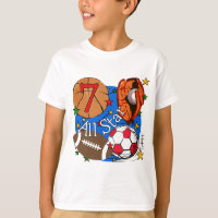 Camiseta e presentes do aniversário dos esportes