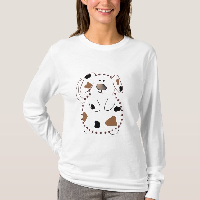 Camiseta e presentes do cão dos desenhos animados (Frente)