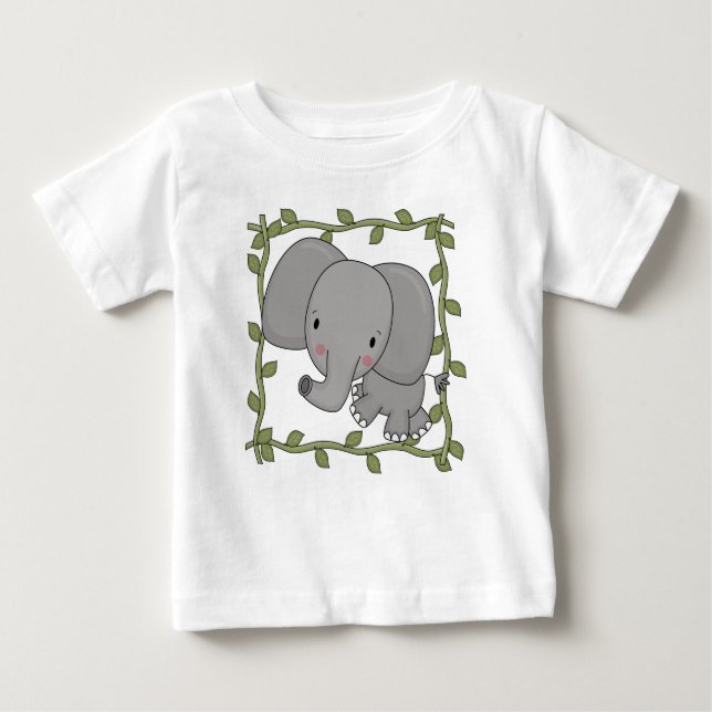 Camiseta e presentes do elefante do bebê (Frente)