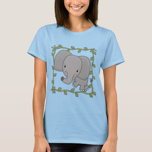 Camiseta e presentes do elefante do bebê (Frente)