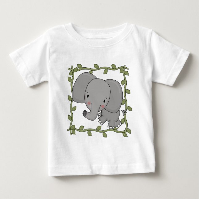 Camiseta e presentes do elefante do bebê (Frente)