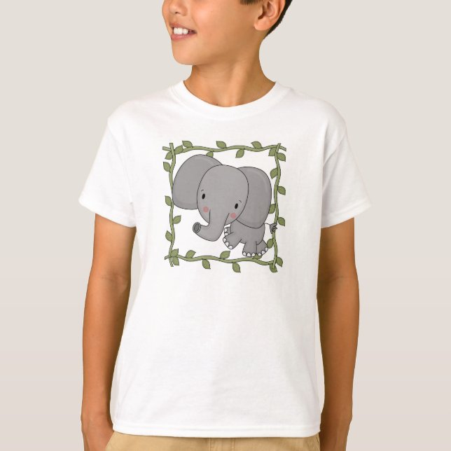 Camiseta e presentes do elefante do bebê (Frente)