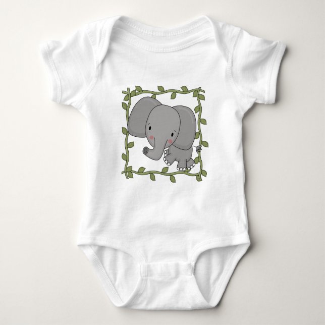 Camiseta e presentes do elefante do bebê (Frente)