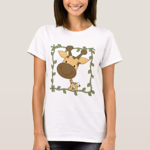 Camiseta e presentes do girafa do bebê