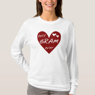 Camiseta e presentes do grama do coração vermelho