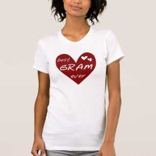 Camiseta e presentes do grama do coração vermelho