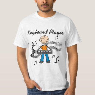 Camiseta e presentes do jogador de teclado