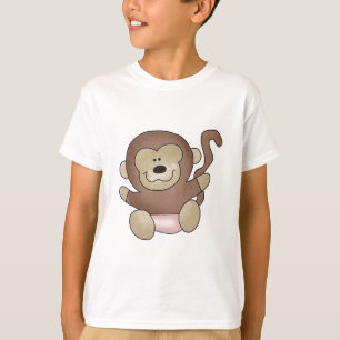 Camiseta e presentes do macaco da menina