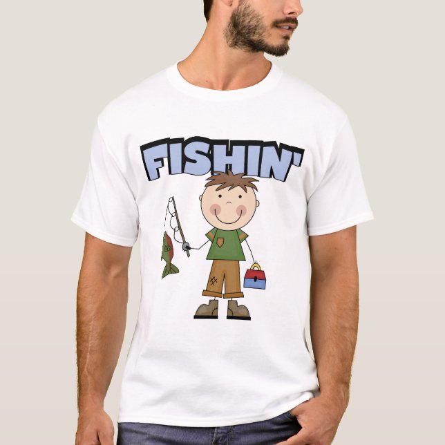 Camiseta e presentes do menino de Fishin (Frente)