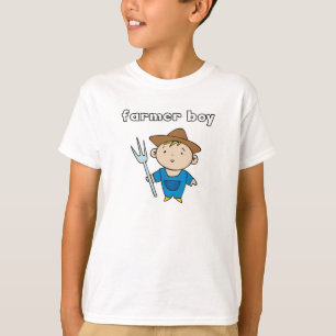 Camiseta e presentes do menino do fazendeiro