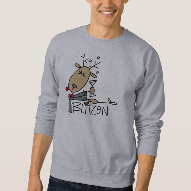 Camiseta e presentes do Natal da rena de Blitzen (Frente)