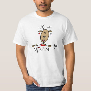 Camiseta e presentes do Natal da rena do Vixen