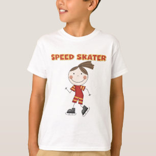 Camiseta e presentes do patinador da velocidade da