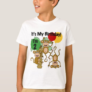 Camiseta e presentes do segundo aniversário do