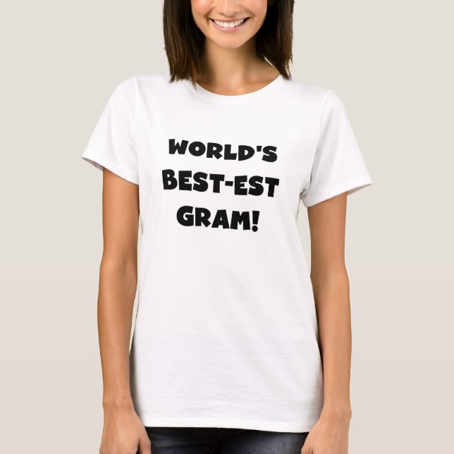 Camiseta e presentes do texto do preto do grama do (Frente)
