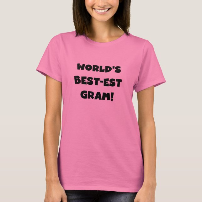 Camiseta e presentes do texto do preto do grama do (Frente)