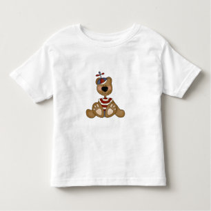Camiseta e presentes do urso do menino do chapéu