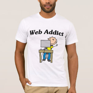 Camiseta e presentes do viciado da Web