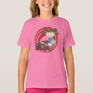 Camiseta e presentes do voleibol da menina dos