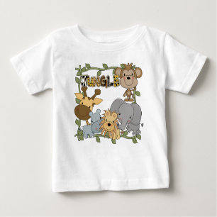 Camiseta e presentes dos animais da selva do bebê