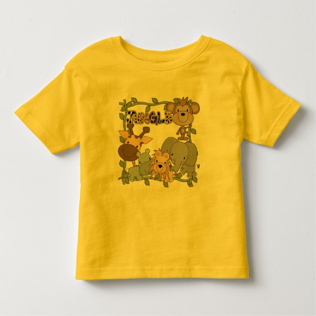 Camiseta e presentes dos animais da selva do bebê (Frente)
