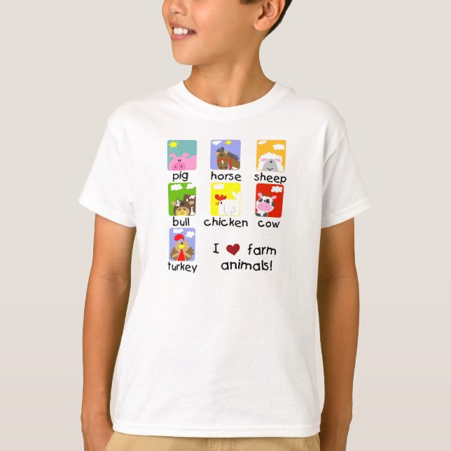 Camiseta e presentes dos animais de fazenda (Frente)