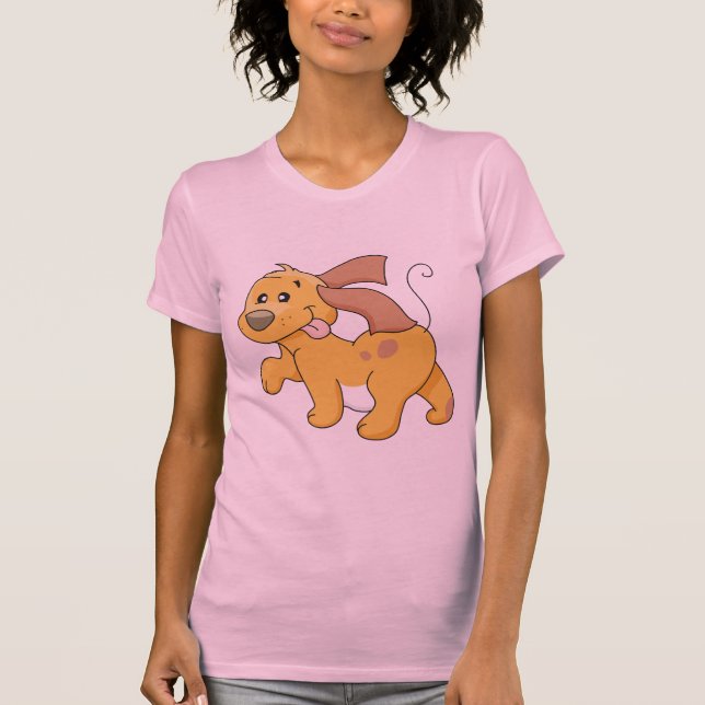 Camiseta e presentes felizes do cão de Brown (Frente)
