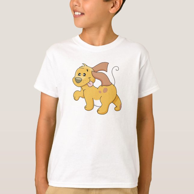 Camiseta e presentes felizes do cão de Brown (Frente)