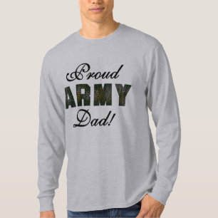 Camiseta e presentes orgulhosos do pai do exércit