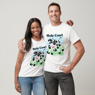Camiseta e presentes santamente da vaca