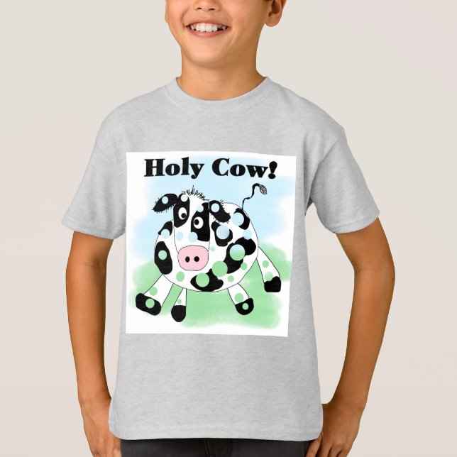Camiseta e presentes santamente da vaca (Frente)
